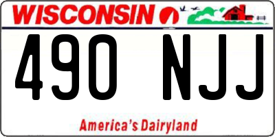 WI license plate 490NJJ