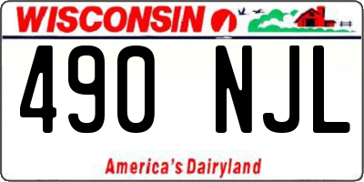 WI license plate 490NJL