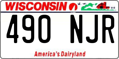 WI license plate 490NJR