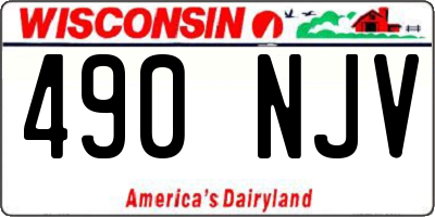WI license plate 490NJV