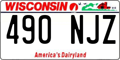 WI license plate 490NJZ