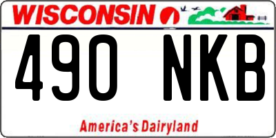 WI license plate 490NKB