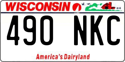 WI license plate 490NKC