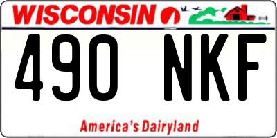 WI license plate 490NKF