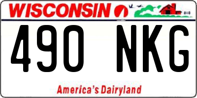 WI license plate 490NKG
