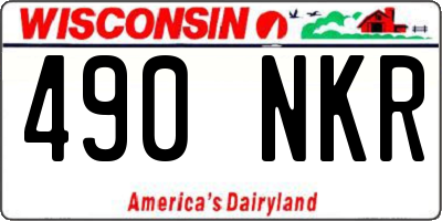 WI license plate 490NKR