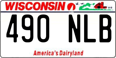 WI license plate 490NLB