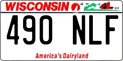 WI license plate 490NLF