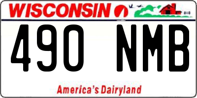WI license plate 490NMB
