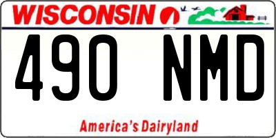 WI license plate 490NMD