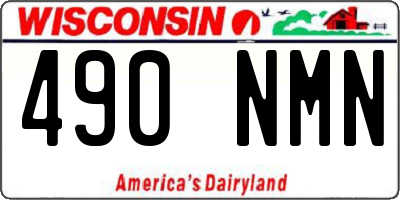 WI license plate 490NMN