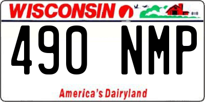 WI license plate 490NMP