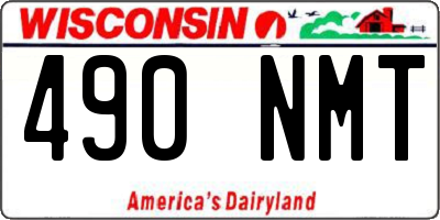 WI license plate 490NMT