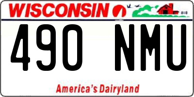 WI license plate 490NMU