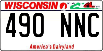 WI license plate 490NNC