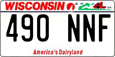 WI license plate 490NNF