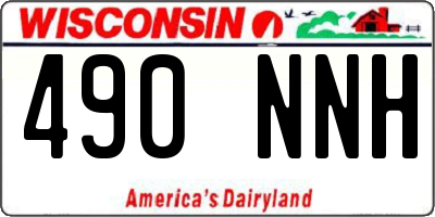 WI license plate 490NNH