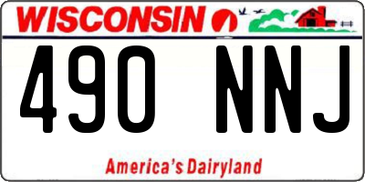WI license plate 490NNJ