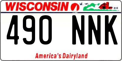 WI license plate 490NNK