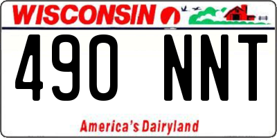 WI license plate 490NNT