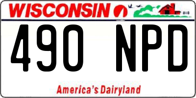 WI license plate 490NPD