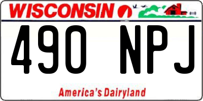 WI license plate 490NPJ