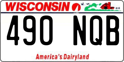 WI license plate 490NQB