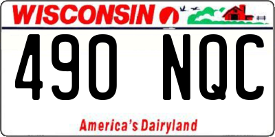 WI license plate 490NQC