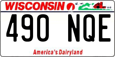 WI license plate 490NQE
