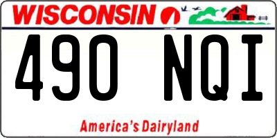 WI license plate 490NQI