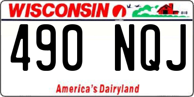 WI license plate 490NQJ