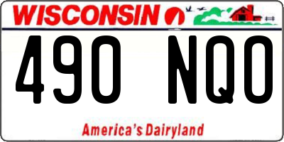 WI license plate 490NQO