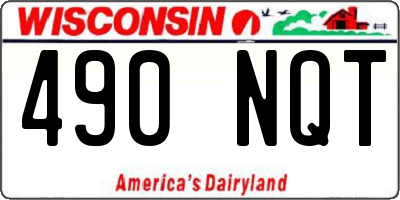 WI license plate 490NQT