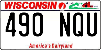 WI license plate 490NQU