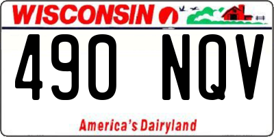 WI license plate 490NQV