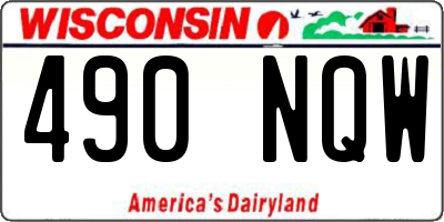 WI license plate 490NQW