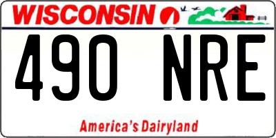 WI license plate 490NRE