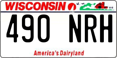 WI license plate 490NRH