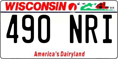 WI license plate 490NRI
