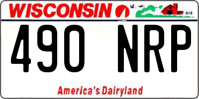 WI license plate 490NRP
