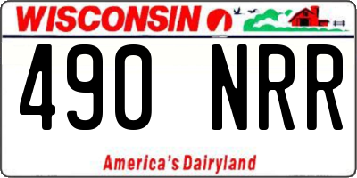 WI license plate 490NRR