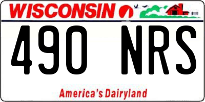 WI license plate 490NRS