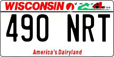 WI license plate 490NRT