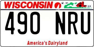 WI license plate 490NRU
