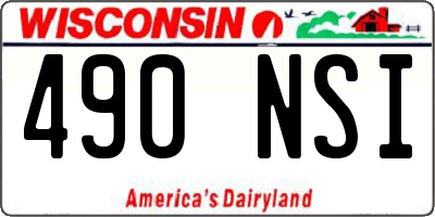 WI license plate 490NSI