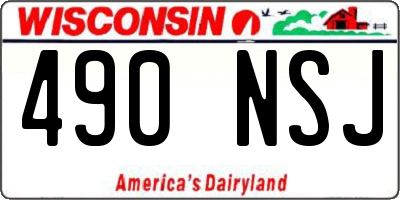 WI license plate 490NSJ