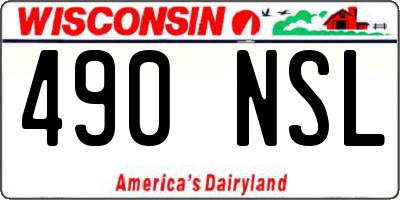 WI license plate 490NSL