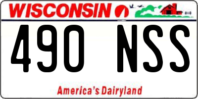 WI license plate 490NSS