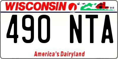 WI license plate 490NTA