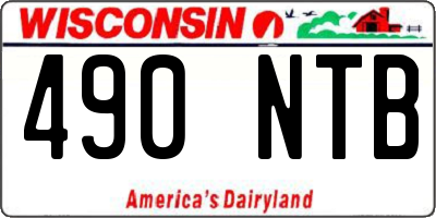 WI license plate 490NTB